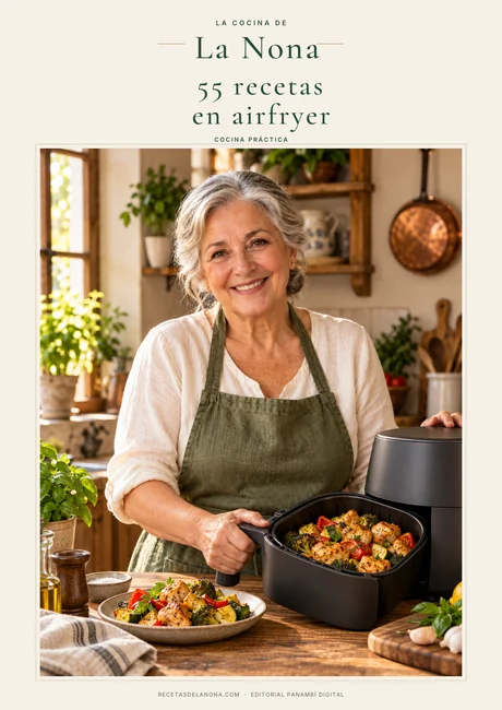 Portada de 55 recetas en airfryer, de La Nona