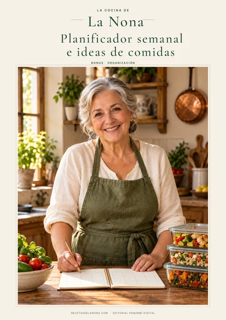 Portada de Planificador semanal e ideas de comidas, de La Nona