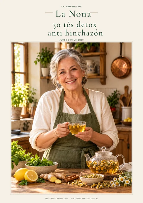 Portada de 30 tés detox anti hinchazón, de La Nona