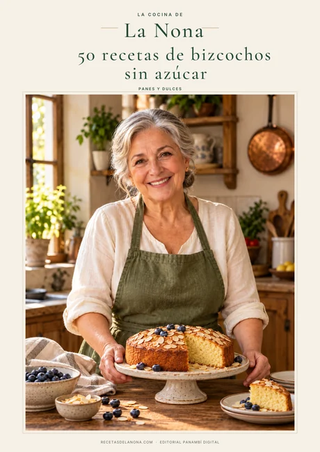 Portada de 50 recetas de bizcochos sin azúcar, de La Nona